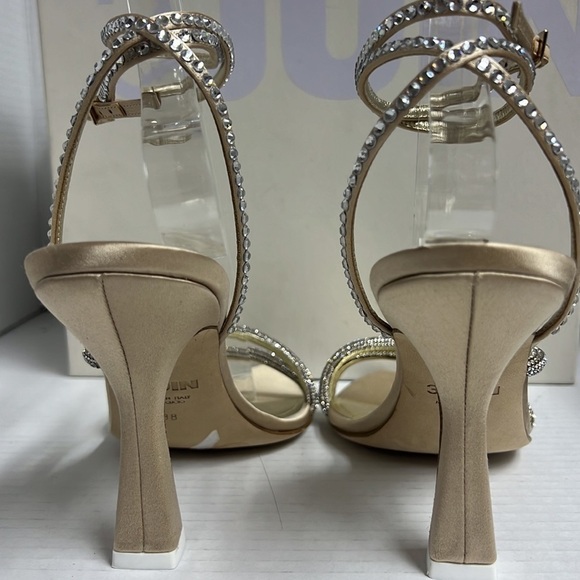 Revolve 3JUIN Giglio 95mm crystal-embellished sandals Size 38 Like New - Picture 6 of 7